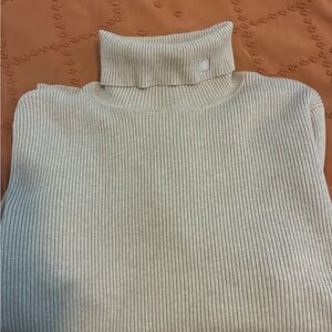 Ralph Lauren Ribbed Turtleneck Sweater - Beige